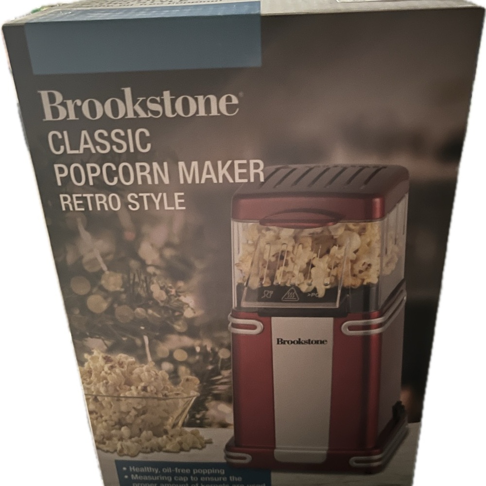 Brookstone Retro Style Popcorn Maker - Red